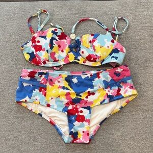 Juicy Couture Colorful Floral Bikini Set